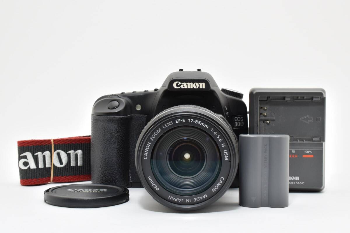 ★美品★ Canon EOS 30D + EF-S 18-85mm F4-5.6 IS USM Body Lens キヤノン セット 完動 キレイ ◆860