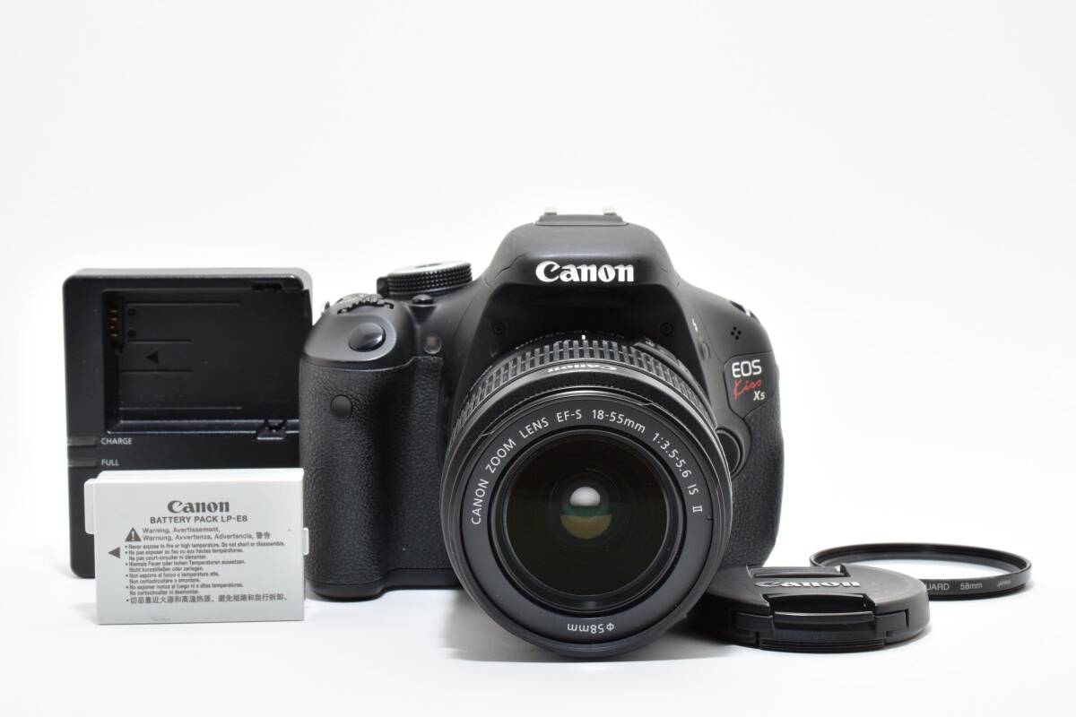 ★美品★ Canon EOS kiss X5 + EF-S 18-55mm F3.5-5.6 IS Ⅱ 完動 キレイ ◆885