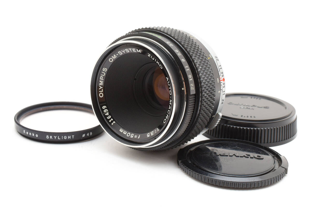 ★希少美品★ Olympus OM-SYSTEM ZUIKO AUTO MACRO 50mm F3.5 Lens オリンパス レンズ キレイ 完動 キレイ ◆828