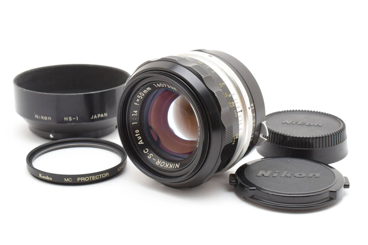 ★美品★ Nikon NIKKOR-S・C Auto 50mm F1.4 Lens ニコン レンズ キレイ 完動 ☆希少付属品☆ ◆749