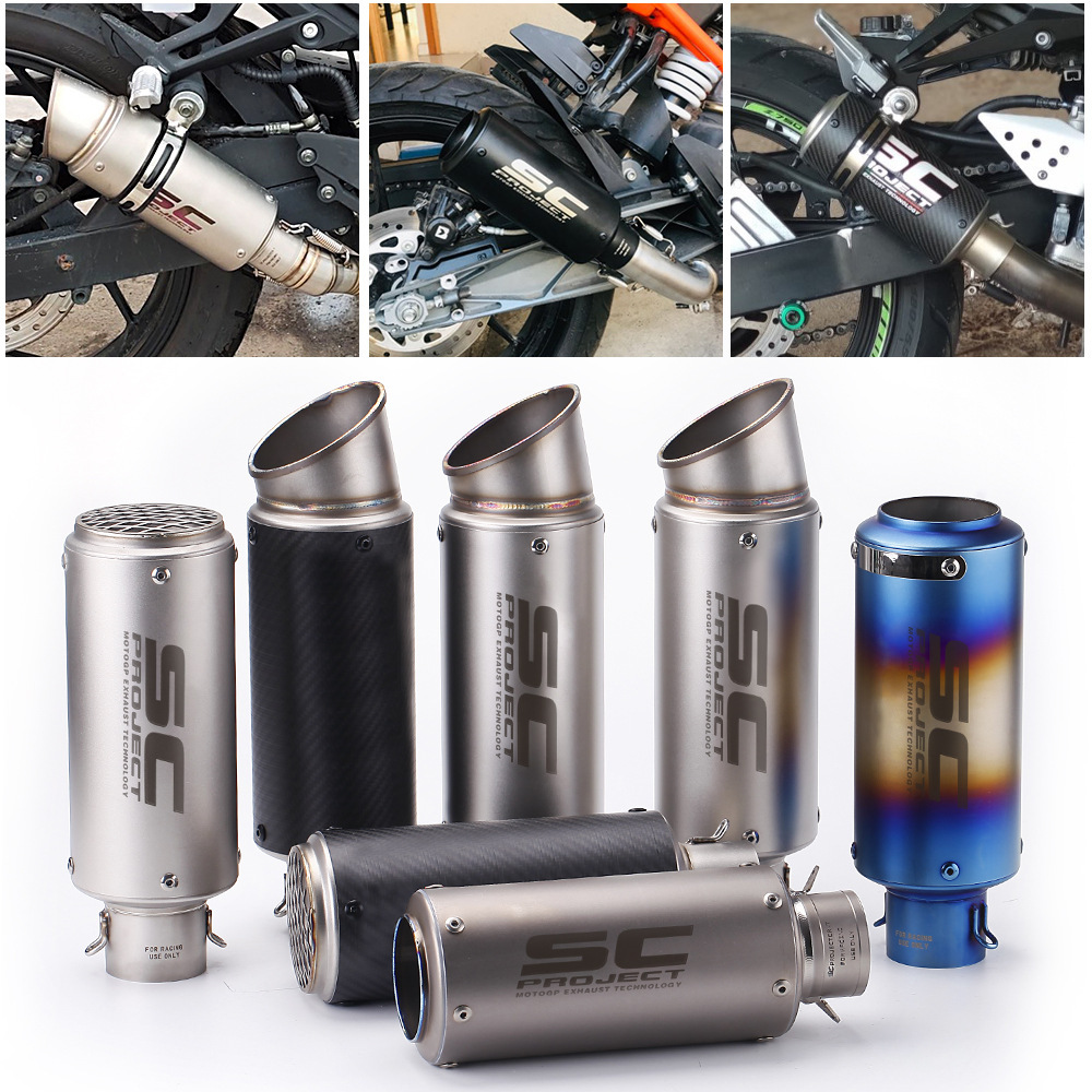 バイクスリップオンマフラー バイクサイレンサー ステンレス 汎用 Φ50.8mm Φ60.5mm 長さ310mm 245mm 排気管 オートバイ排気パイプ