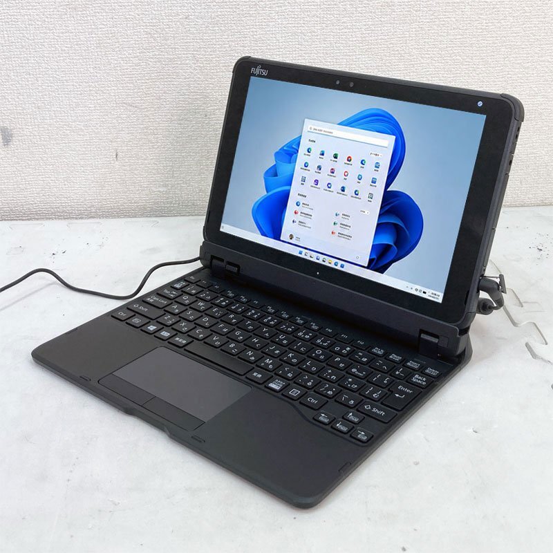 動作品 Windows11 第9世代 10.1型 バッテリー消耗 ACアダプタ付属 ★ 富士通 ArrowsTab Q5010/EEG Celeron N4020 4GB eMMC64GB #5111-K