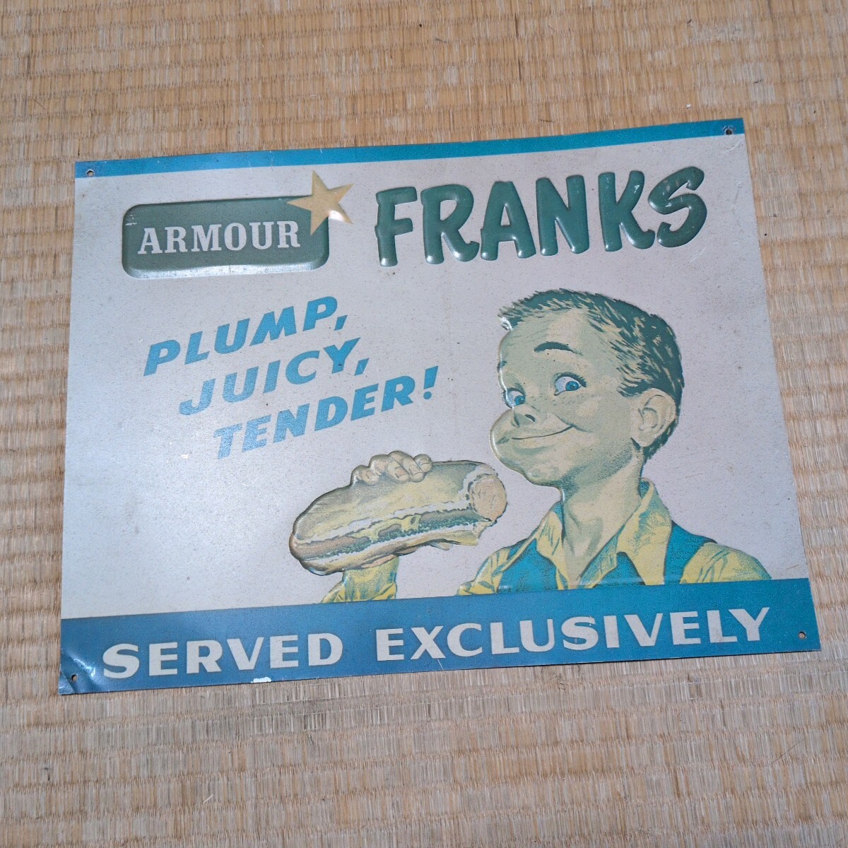 Armour Franksブリキ看板