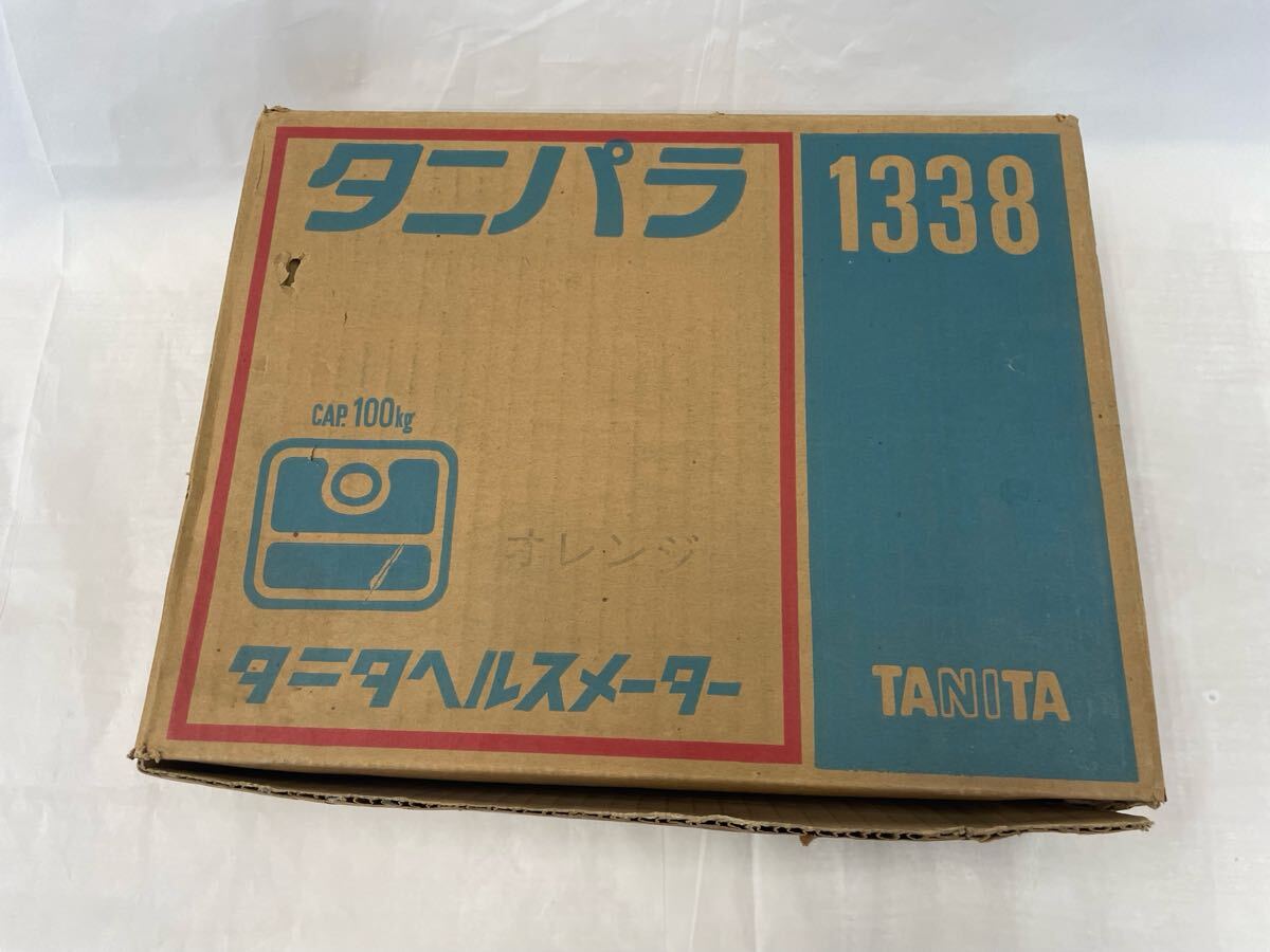 【未使用品】即決！★タニタ ヘルスメーター ◆タニパラ1338 ◆オレンジ ◆昭和レトロ ◆アナログ体重計