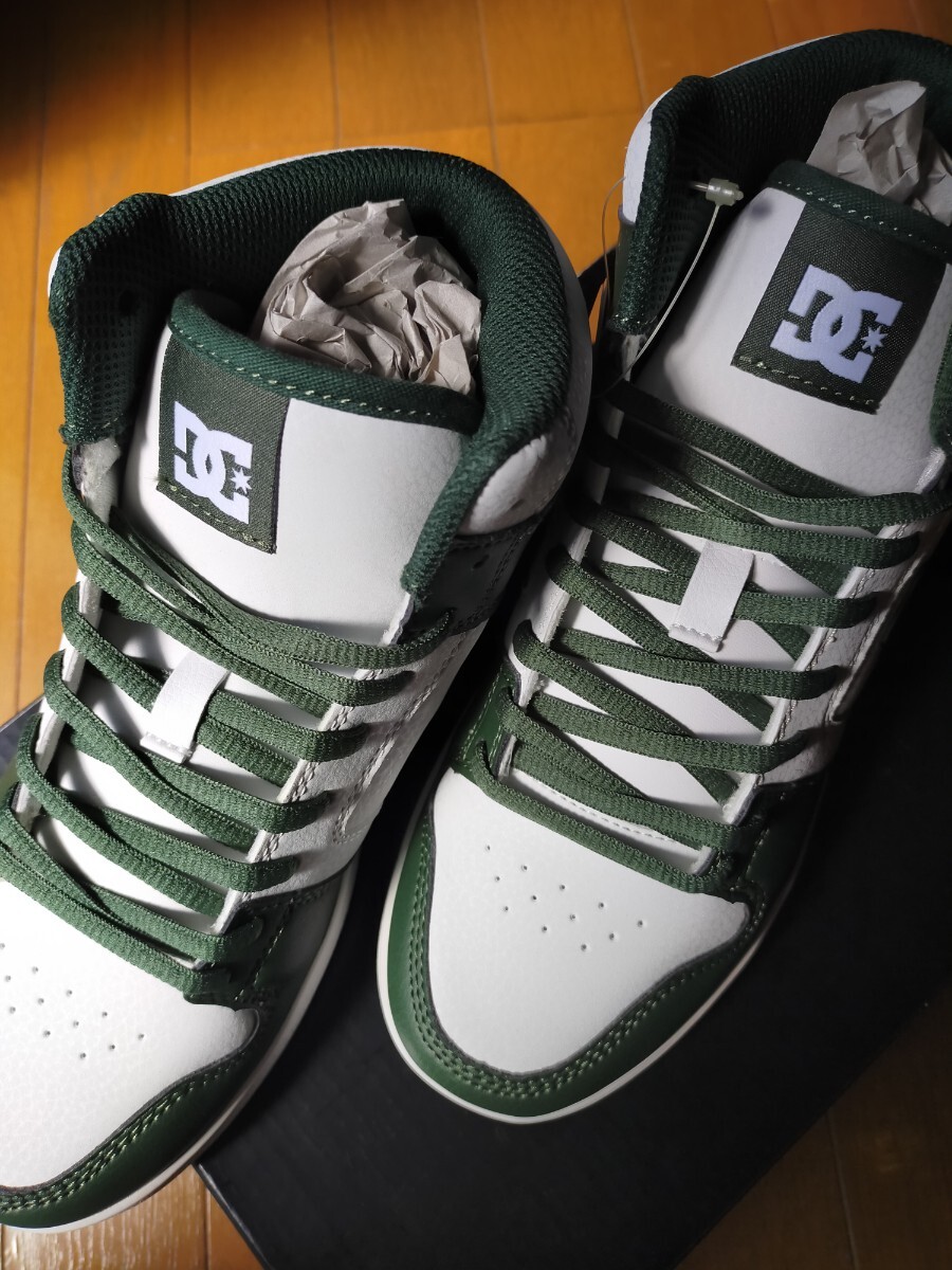 DC Shoes DCシューズ MANTECA 4 ハイカット グリーン 25.0cm タグ付き 定価11550円 靴 スニーカー マンテカ 緑 y11463-1-H