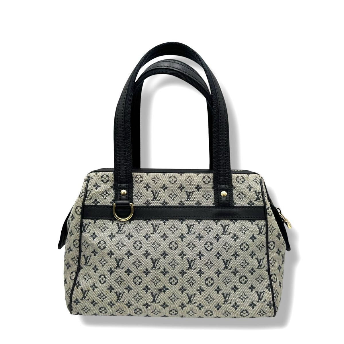 LOUIS VUITTON ルイ ヴィトン モノグラムミニ ジョセフィーヌPM ハンドバッグ ミニボストンバッグ キャンバス ブルー ネイビー M92214