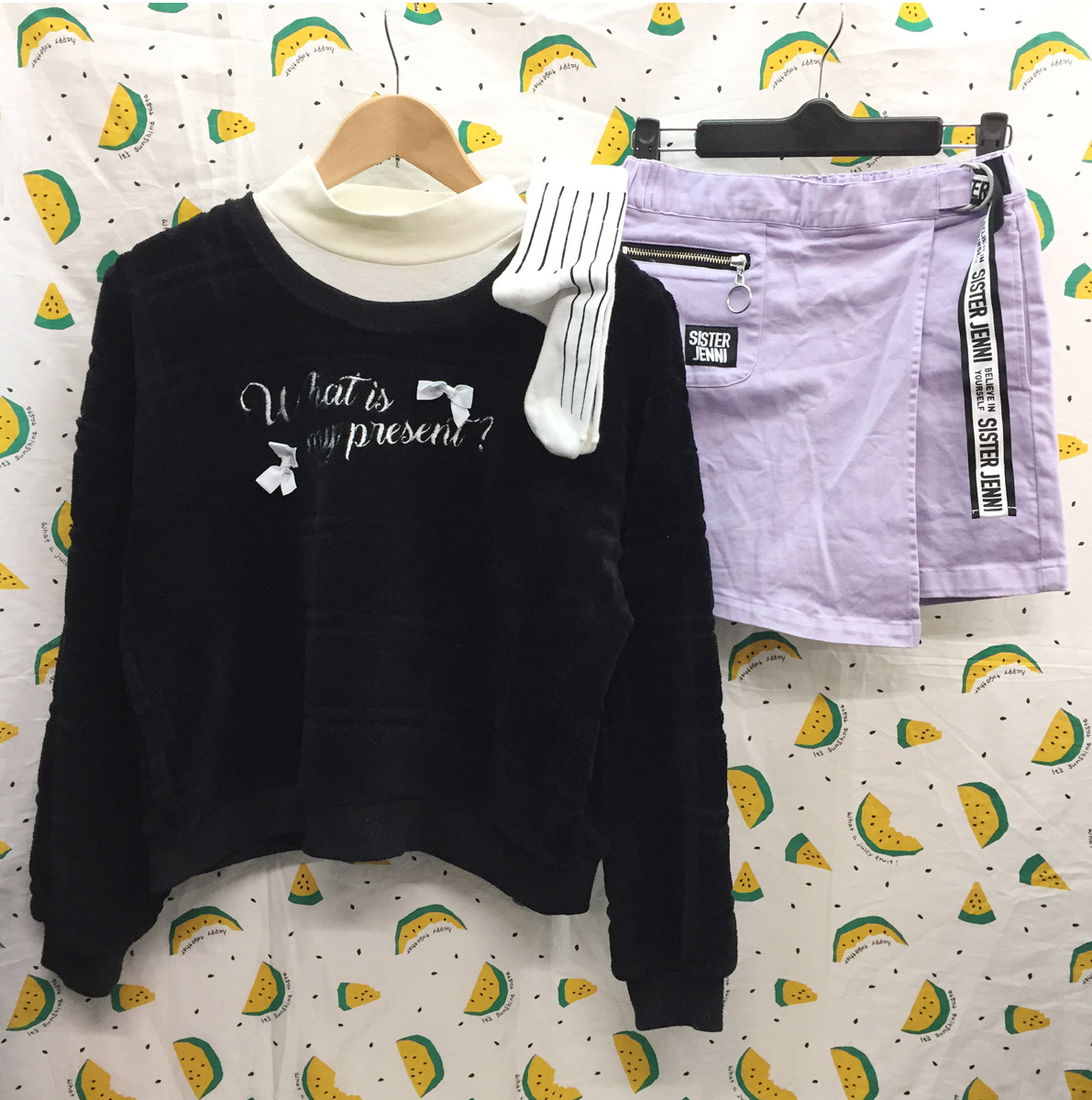 *。o♪★とっても可愛いふわふわフリースシャツ♪通学コーデセット★キッズジュニアティーンズ160