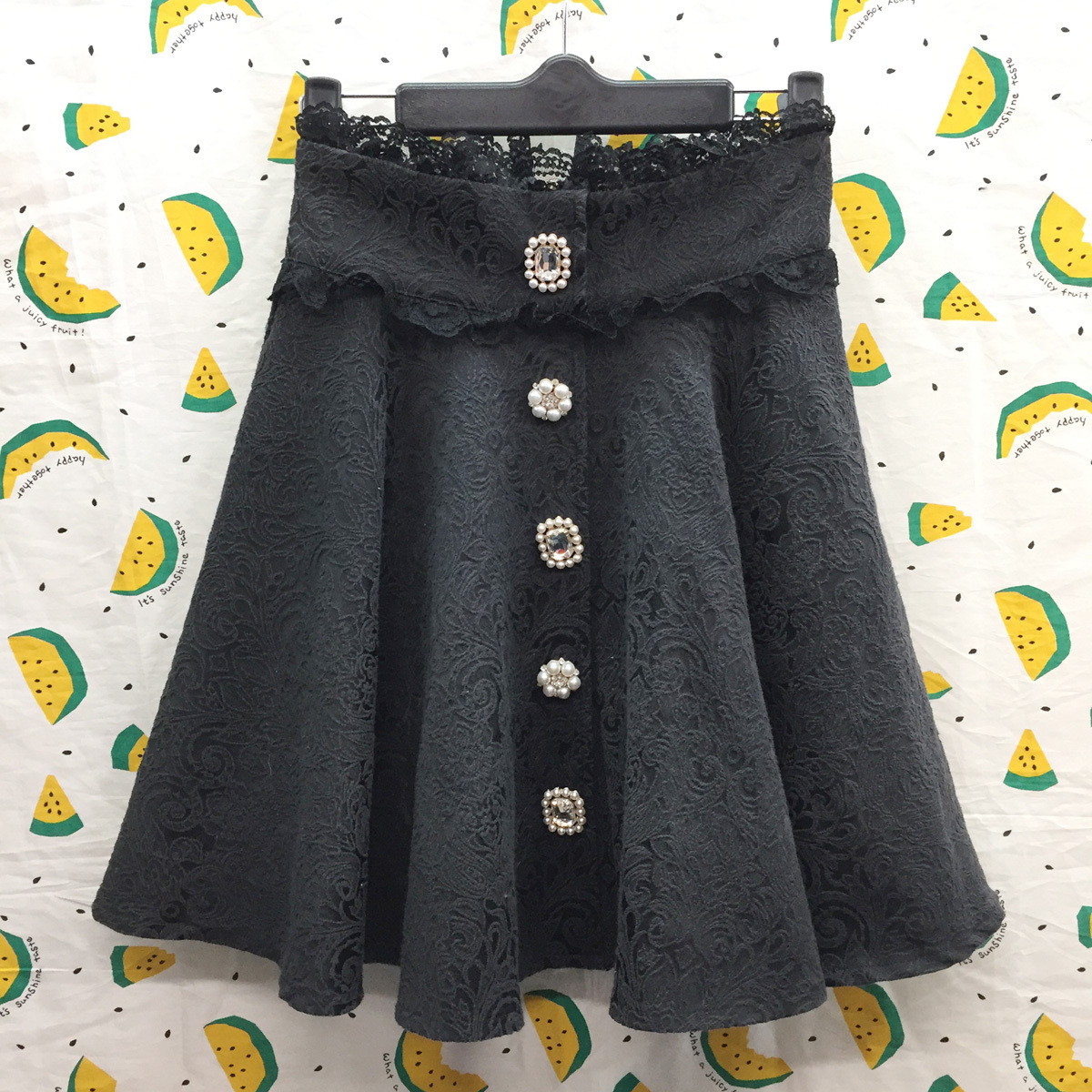 *。o♪新品未使用品【ROJITAロジータ No.1134056】 ジャガードフレアスカート*F