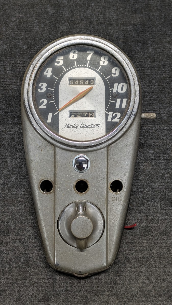 パンヘッド 純正スピードメーターセット 1962年〜1967年 トゥームストーン B3 イグニッションスイッチ デュオグライド エレクトラグライド