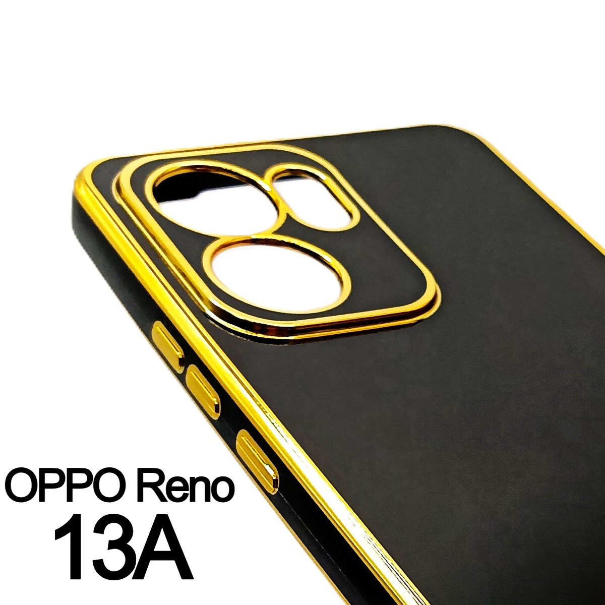 OPPO Reno13A スマホケース パステルカラー　ブラック(ゆうパケ)