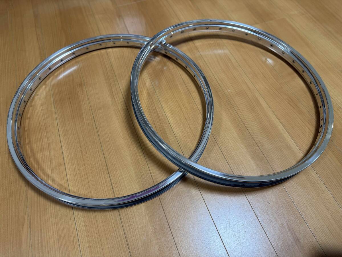 ★SUN RIM★DOUBLE WIDE 26インチ 36H★2本セット★幅45㎜★ショーバイク用ポリッシュ済★ダブルワイド★2000年代DHバイク用のレストアに★