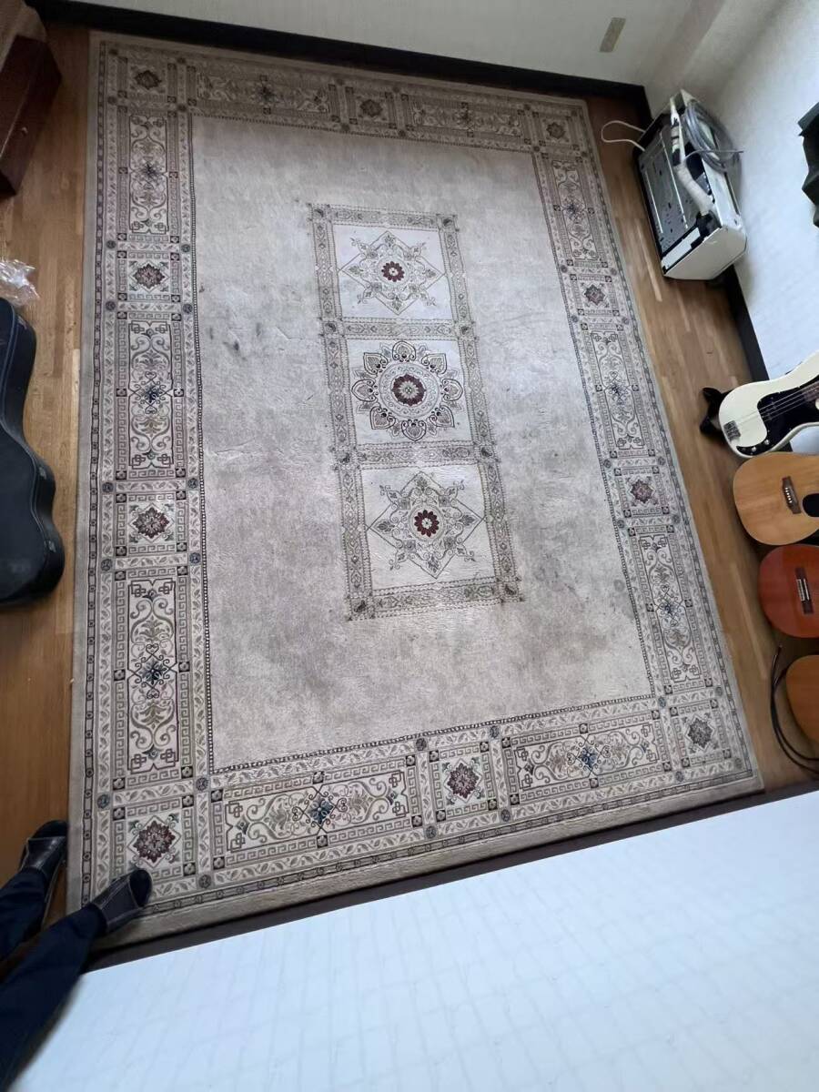 【ベルギー製】NEW PALACE BELGIE 大型カーペット 絨毯 約340×240cm ヨーロピアン クラシック柄 100%ポリプロピレーロピアン クラシック柄