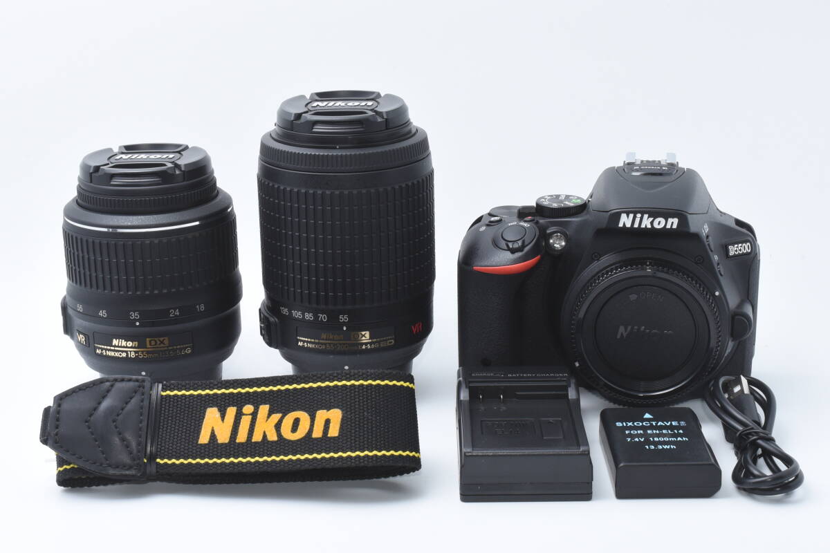 ★1円出品★ ニコン Nikon D5500 ダブルレンズセット