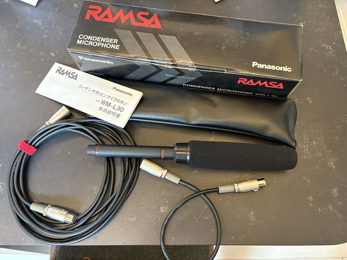 Panasonic RAMSA 超指向性ガンマイク WM-L30 ケーブル付