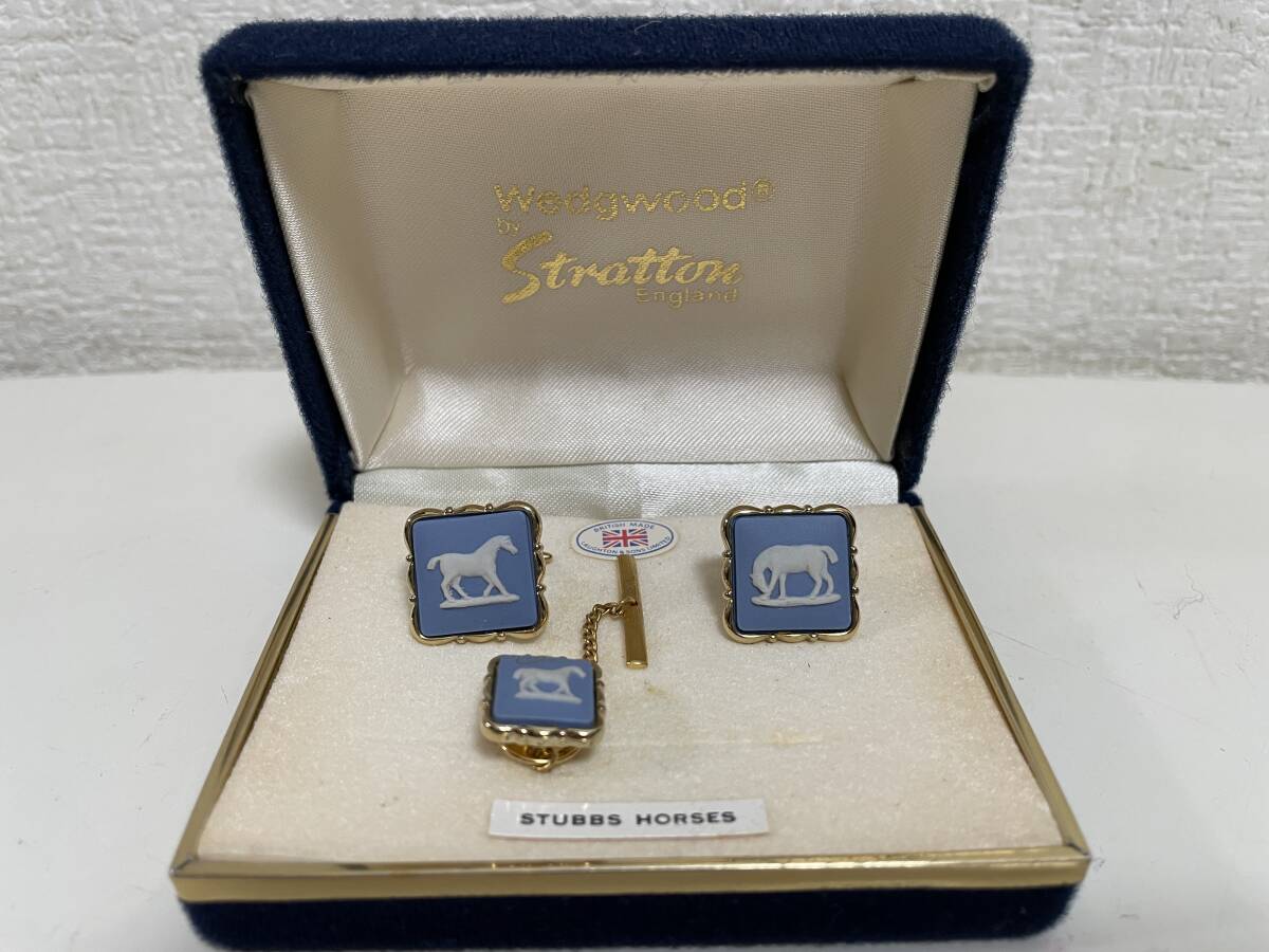 1円~★ウェッジウッド カフス セット WEDGWOOD ( STUBBS HORSES ) ★箱付