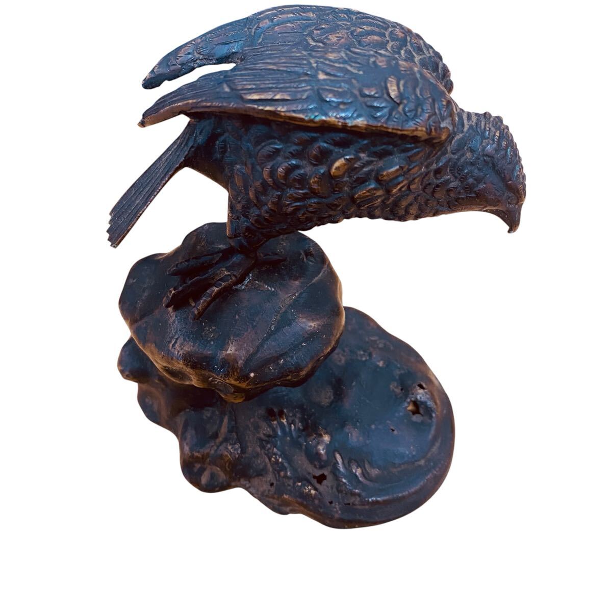 1845 1円〜 詳細不明 仏具 カラス 繊細彫刻 彫刻品 根付 鷲