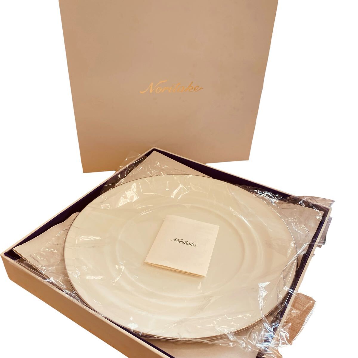 1960 1円〜 ノリタケ 大皿 Noritake プレート 食器 ローゼンタール Rosenthal 70周年 アニバーサリー 28cm 2枚 銀縁 未使用