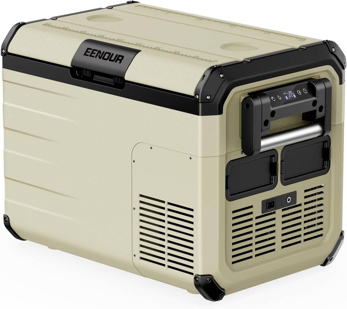 EENOUR 車載冷蔵庫 D35 35L -20℃～10℃ バッテリー内蔵可能 両開きフタ コンプレッサー式 4WAY電源対応 AC100V DC12V/24V バッテリーなし