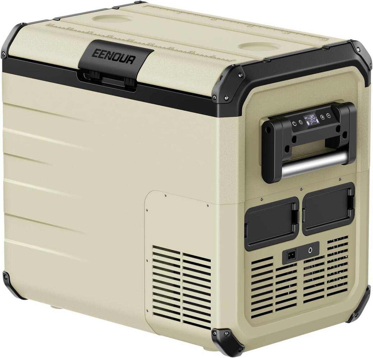EENOUR 車載冷蔵庫 D45 45L -20℃～10℃ バッテリー内蔵可能 両開きフタ コンプレッサー式 4WAY電源対応 AC100V DC12V/24V　バッテリーなし