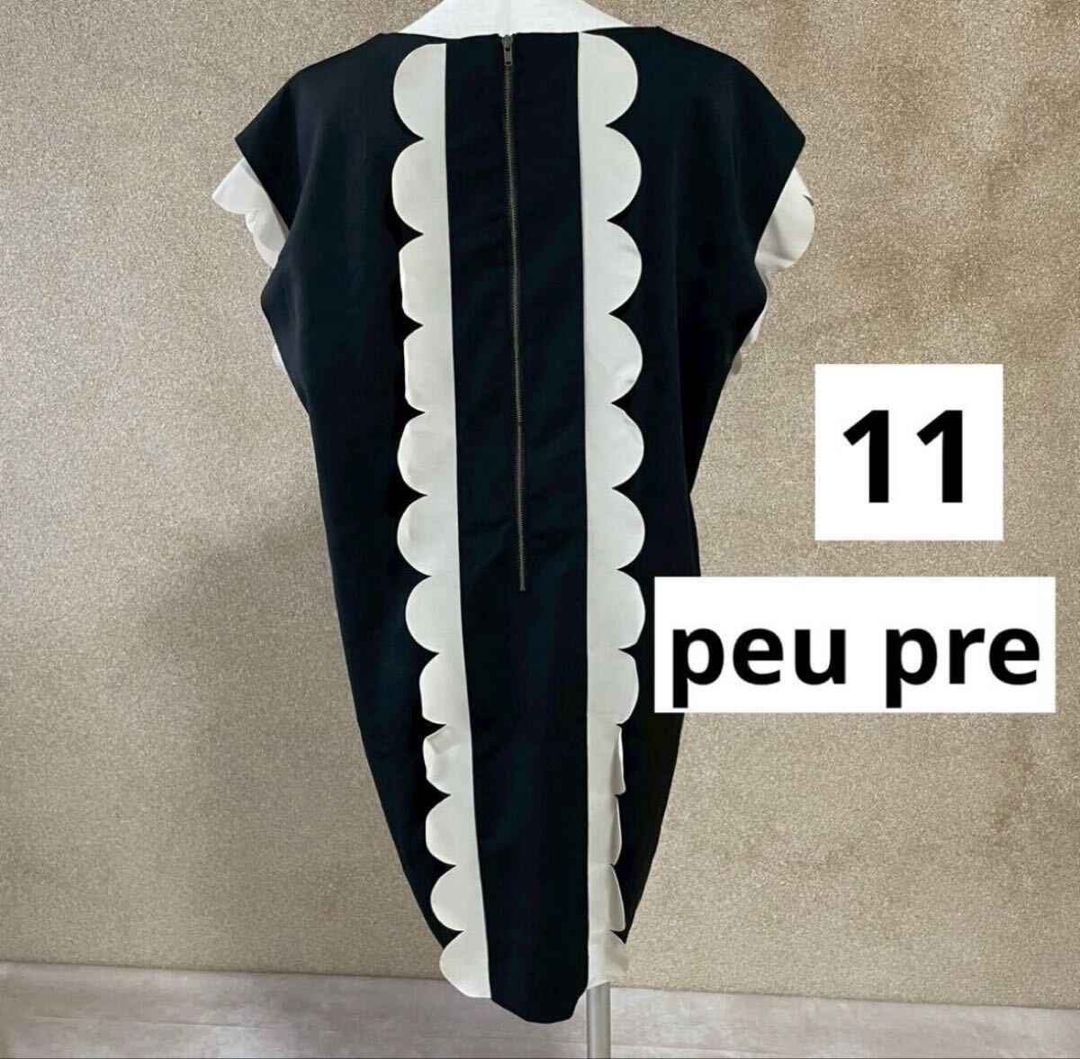 美品◇peu pre◇プープレ◇フリルレースワンピース◇BLACK◇11