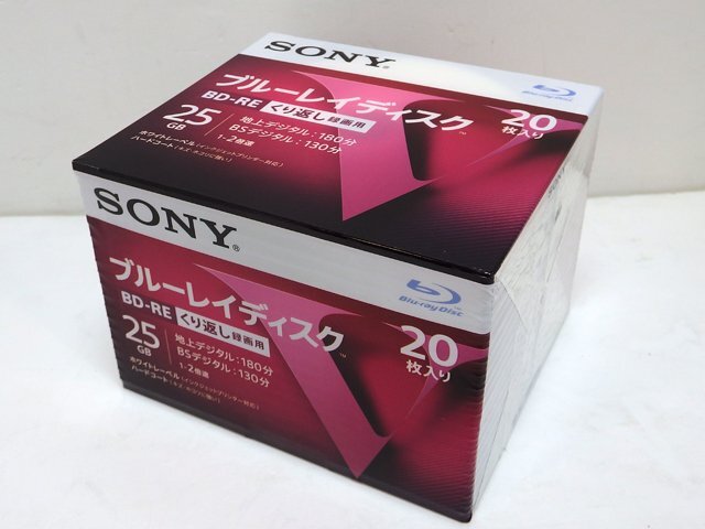 新品未開封 SONY ソニー 20BNE1VLPS2 BD-RE くり返し録画用 ブルーレイ ディスク 25GB 20枚入り