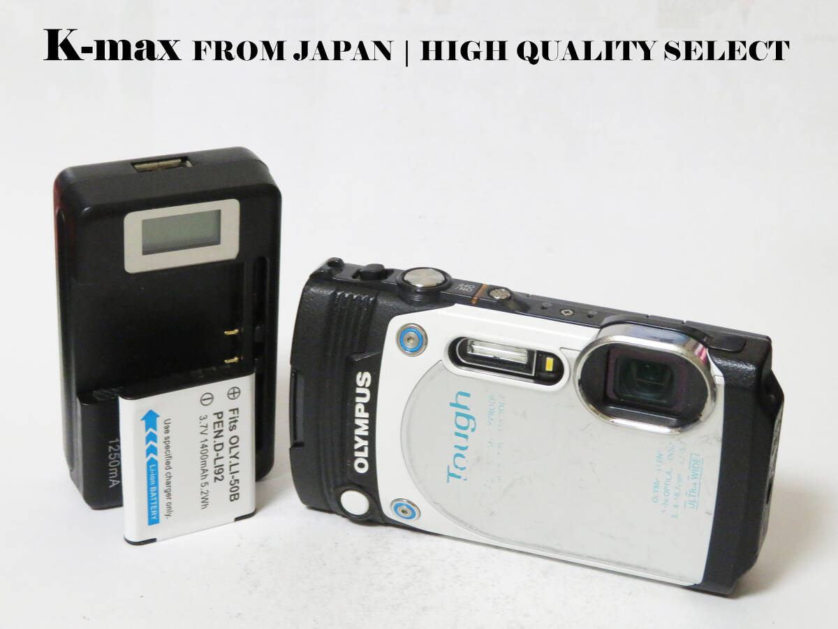 【美品】 Olympus Tough TG-870 White 正常動作品 [Top Mint] CMOS Sensor Classic #8667
