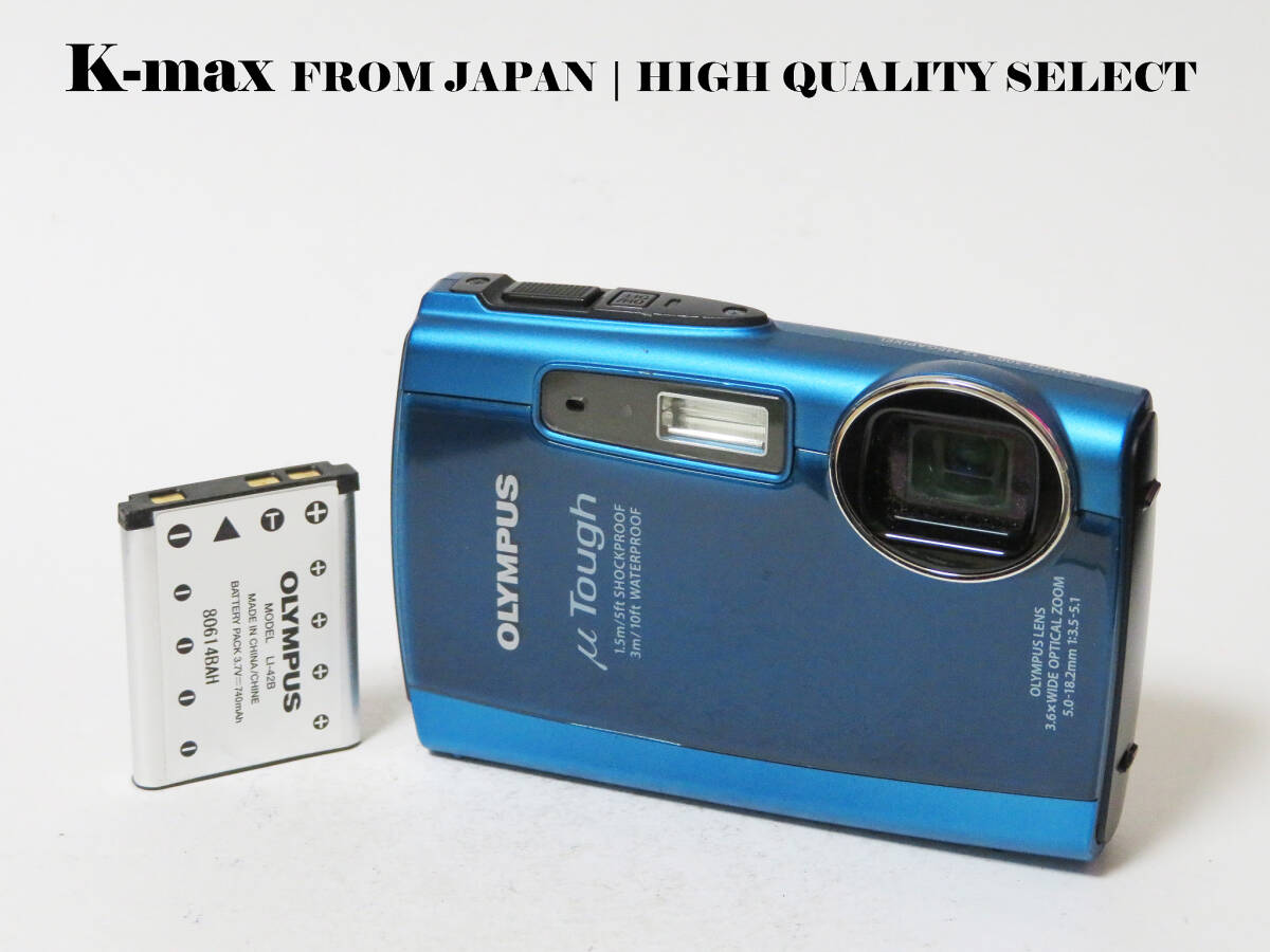 【極上美品】 Olympus μ Tough-3000 Blue 正常動作品 [Top Mint] CCD Sensor Classic #8743