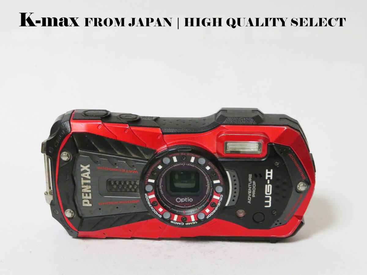 ジャンク品 Pentax Optio WG-2 Red 正常動作品 [Top Mint] Y2K CCD Sensor Classic #8793