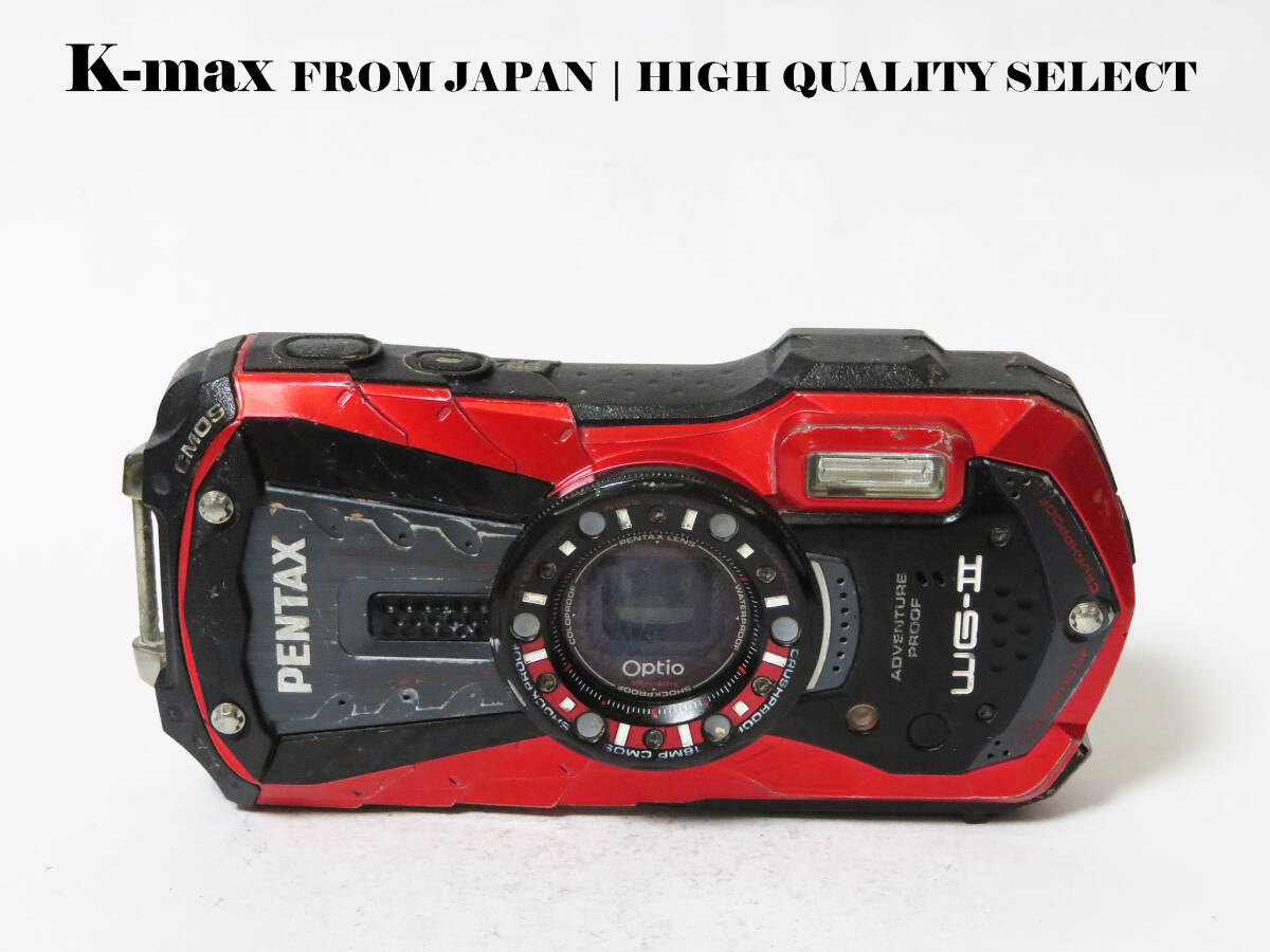 【極上美品】 Pentax Optio WG-2 Red 正常動作品 [Top Mint] Y2K CCD Sensor Classic #8796