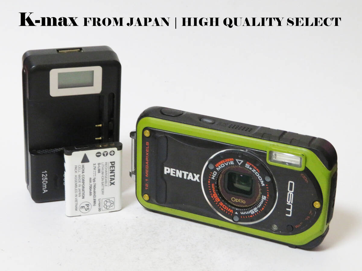 【極上美品】 Pentax Optio W90 Green 正常動作品 [Top Mint] Y2K CCD Sensor Classic #8805