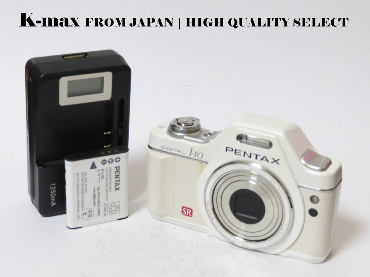 【極上美品】 Pentax Optio I-10 White 正常動作品 [Top Mint] Y2K CCD Sensor Classic #8806