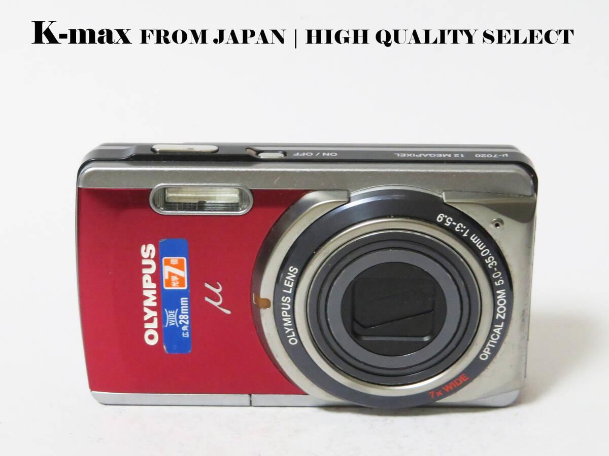 訳あり品 【極上美品】 Olympus μ-7020 Red 正常動作品 [Top Mint] Y2K CCD Sensor Classic #8812