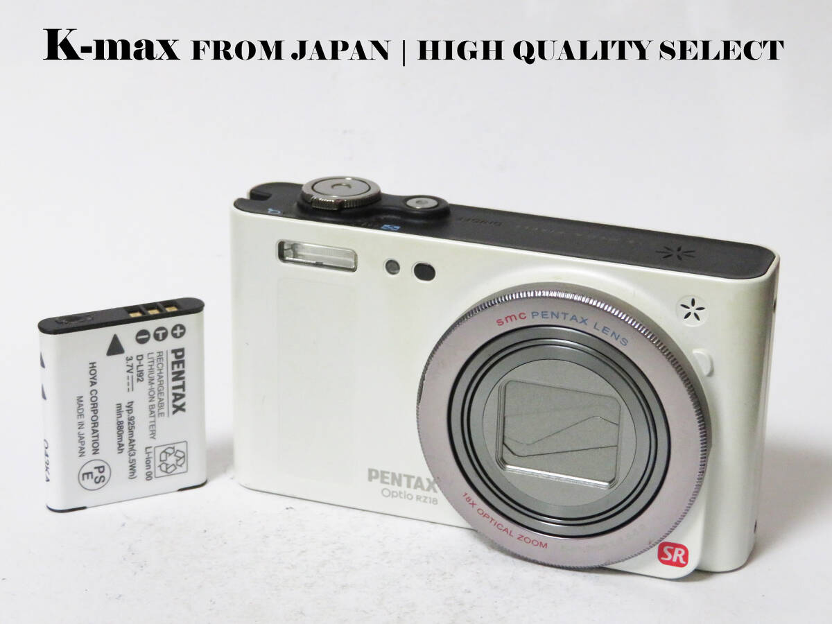 【極上美品】 Pentax Optio RZ18 White 正常動作品 [Top Mint] Y2K CCD Sensor Classic #8814