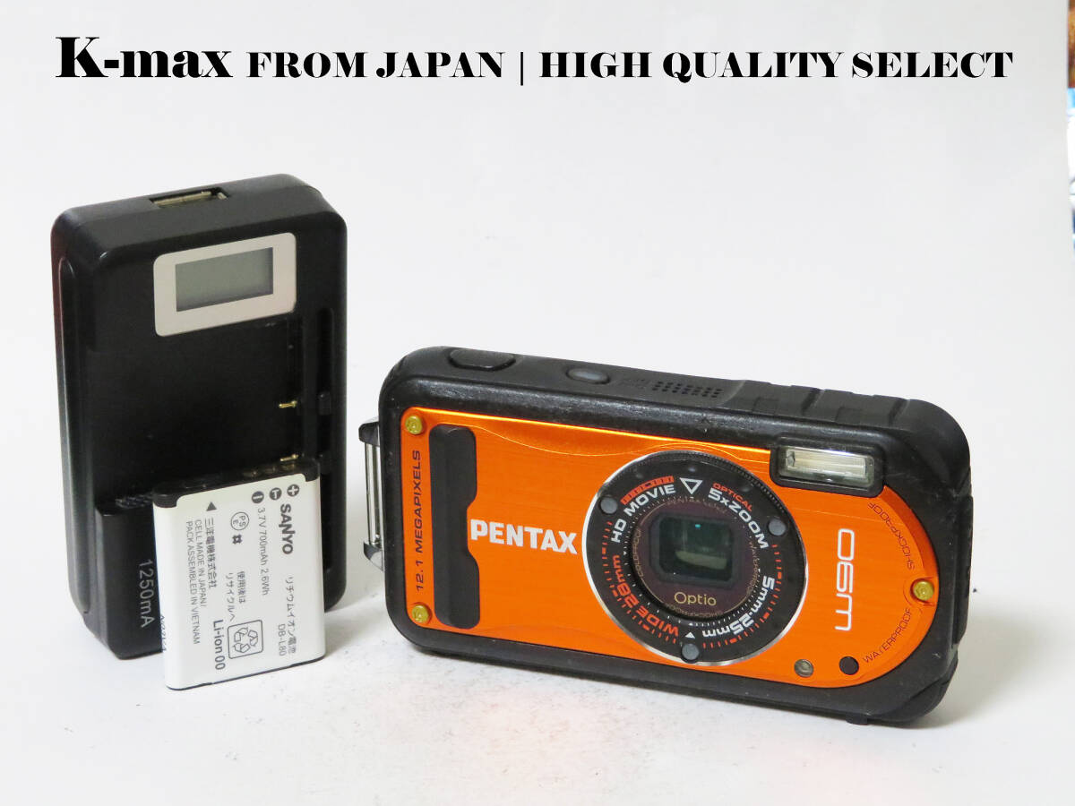 【極上美品】 Pentax Optio W90 Orange 正常動作品 [Top Mint] Y2K CCD Sensor Classic #8897