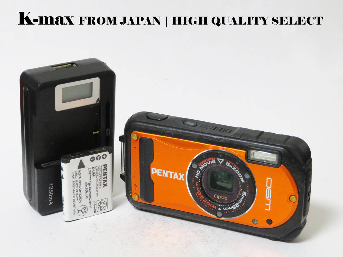 【極上美品】 Pentax Optio W90 Orange 正常動作品 [Top Mint] Y2K CCD Sensor Classic #8898