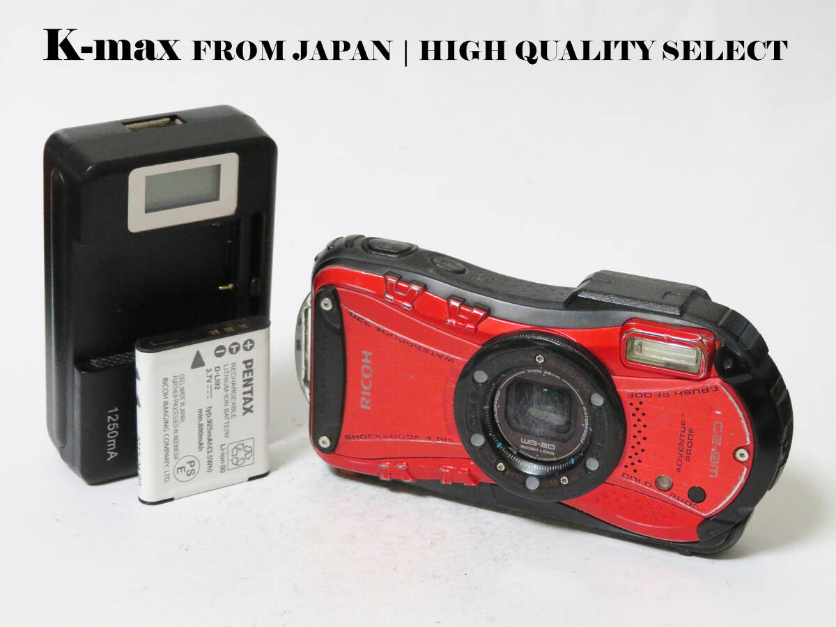 【美品】 Ricoh WG-20 Red 正常動作品 [Top Mint] Y2K CCD Sensor Classic #8900