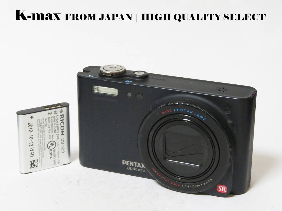 【極上美品】 Pentax Optio RZ18 Black 正常動作品 [Top Mint] Y2K CCD Sensor Classic #8986
