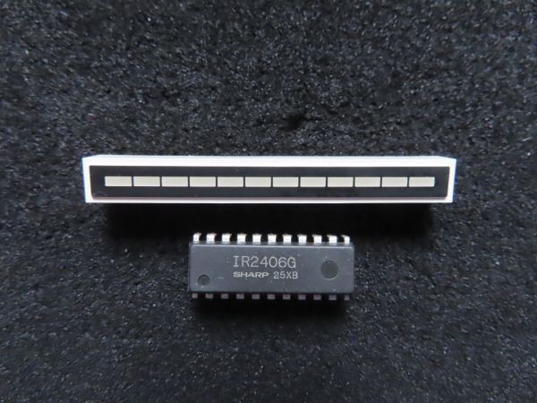 【未使用】 12点 レベルメータ LED DD-4G4Y4EWB ＆ SHARP IR2406G セット【在庫 ９ セットあり】