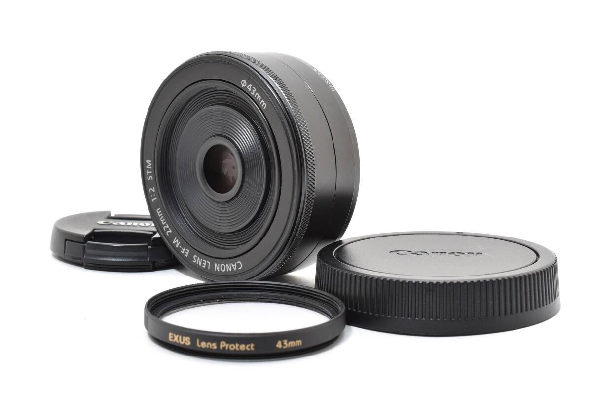 #5436 【外観美品・訳あり】 CANON EF-M 22mm F2 STM キヤノン パンケーキ 単焦点 ★現状品★