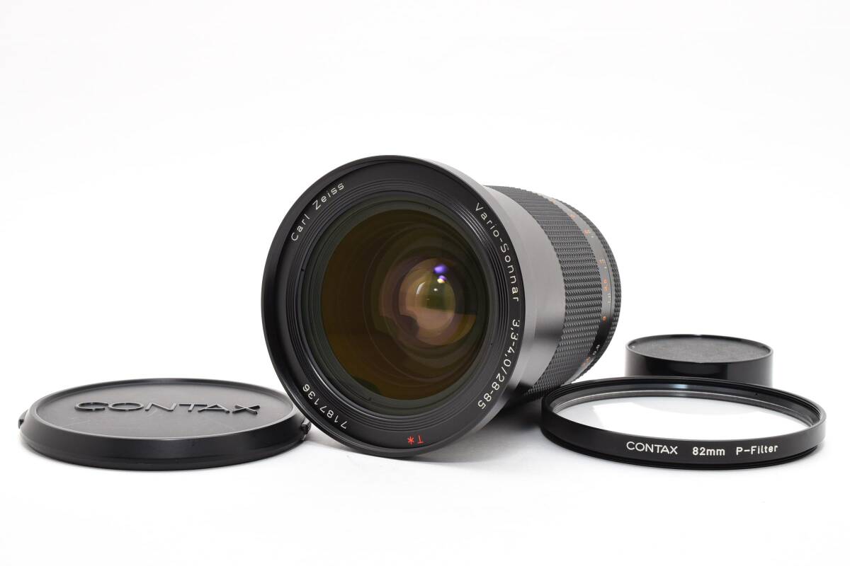 #5446 【外観美品・訳あり】 CONTAX Vario-Sonnar 28-85mm F3.3-4 MMJ コンタックス 純正82mmフィルター付 ★僅かなくもり・現状品★