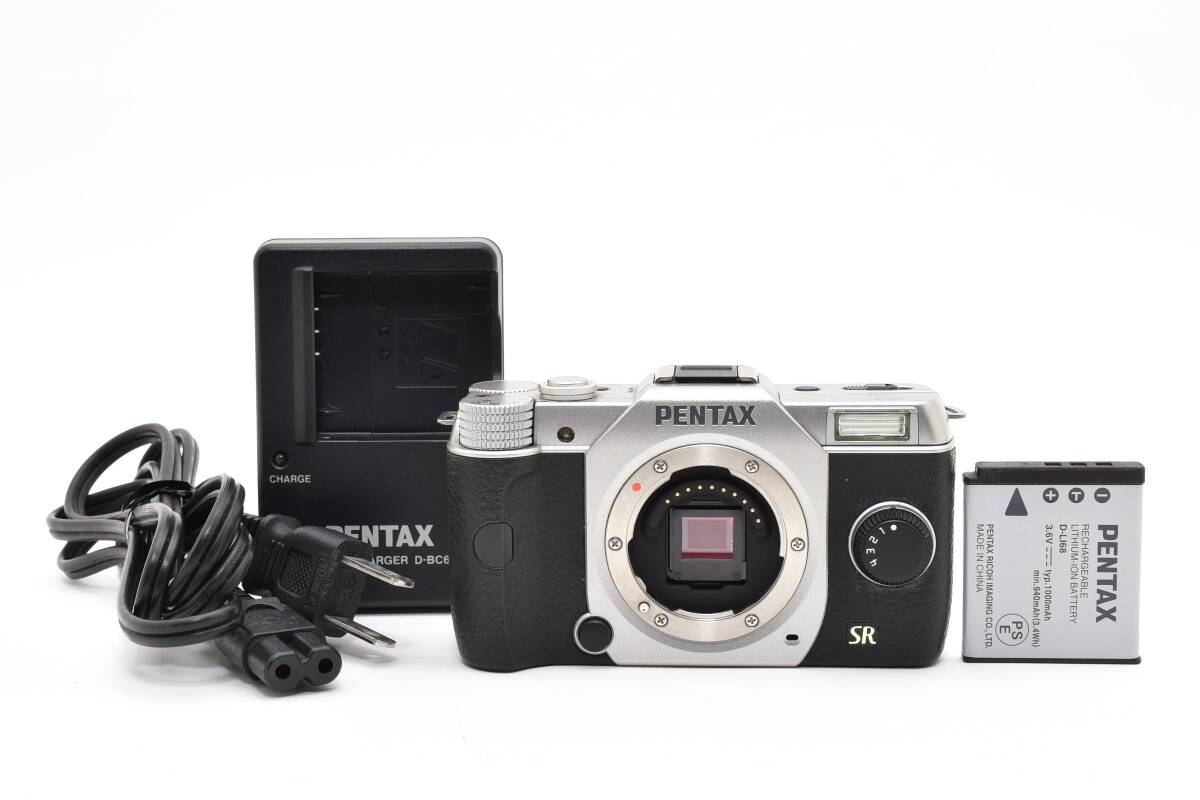 #5448 【訳あり実用品】 PENTAX Q7 ボディ シルバー ペンタックス ミラーレス一眼 ★液晶黒ずみあり・現状品★