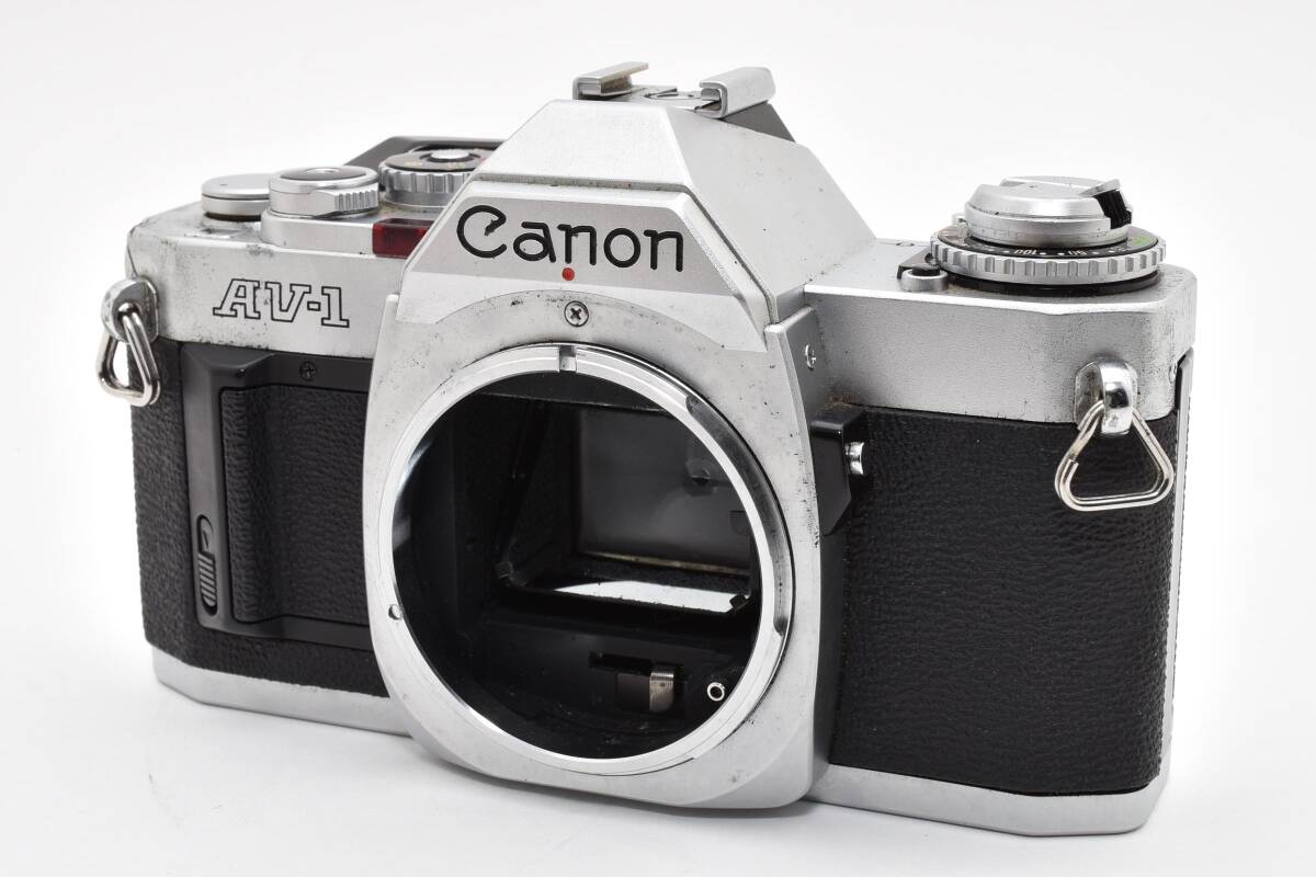 #5454 【シャッターOK】 CANON AV-1 ボディ シルバー キヤノン フィルムカメラ 絞り優先AE機 ★ファインダーカビ・現状品★