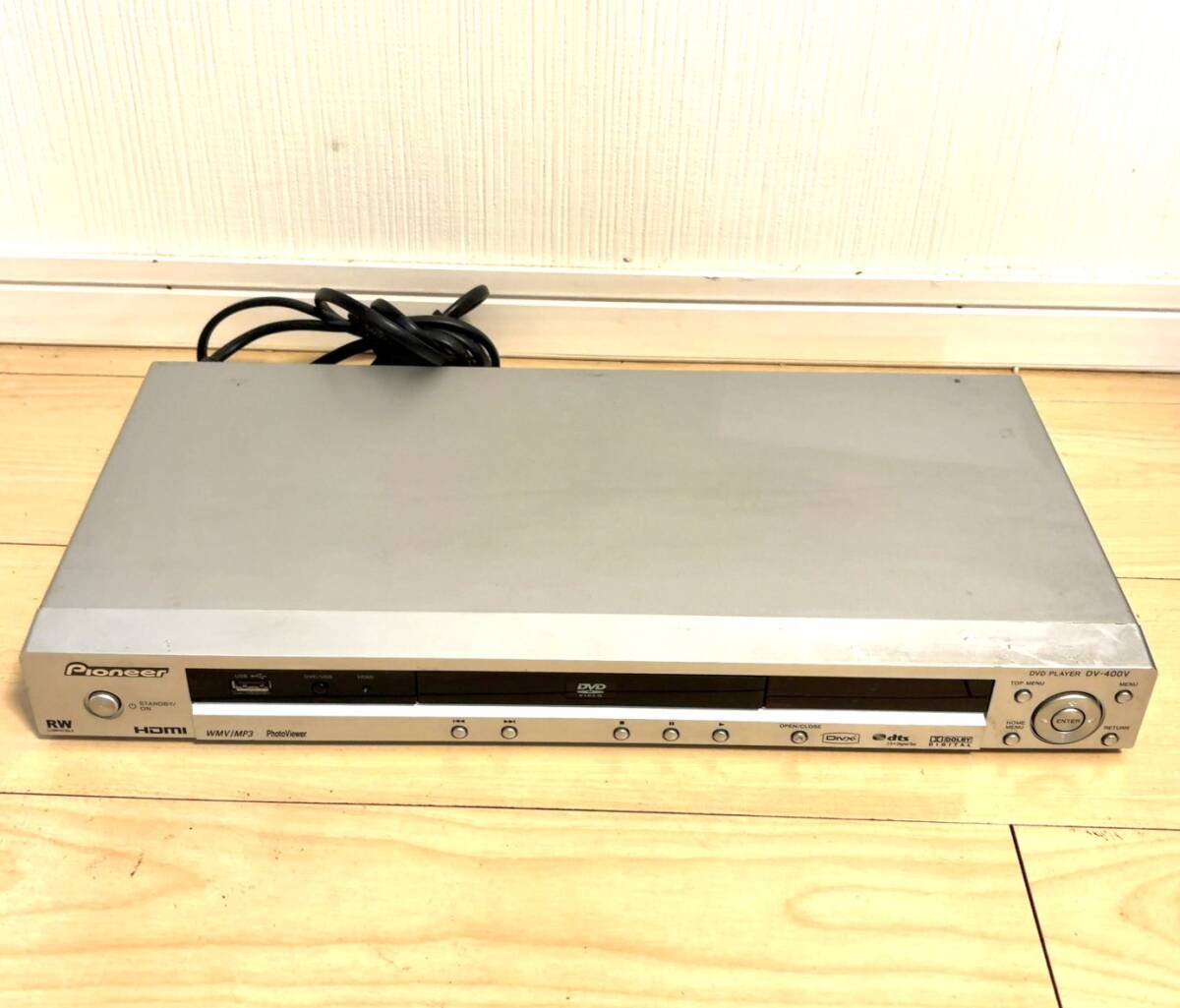 【1000円スタート】Pioneer パイオニア DVDプレーヤー DV-400V 薄型設計 HDMI端子 USB端子搭載モデル 通電確認済み 現状品 動作未確認 B561