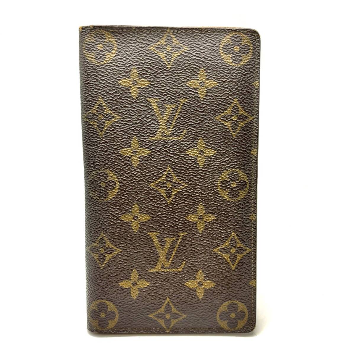 LOUIS VUITTON ルイヴィトン モノグラム ポルトカルトクレディ 長財布 二つ折り財布 札入れ ブラウン B608