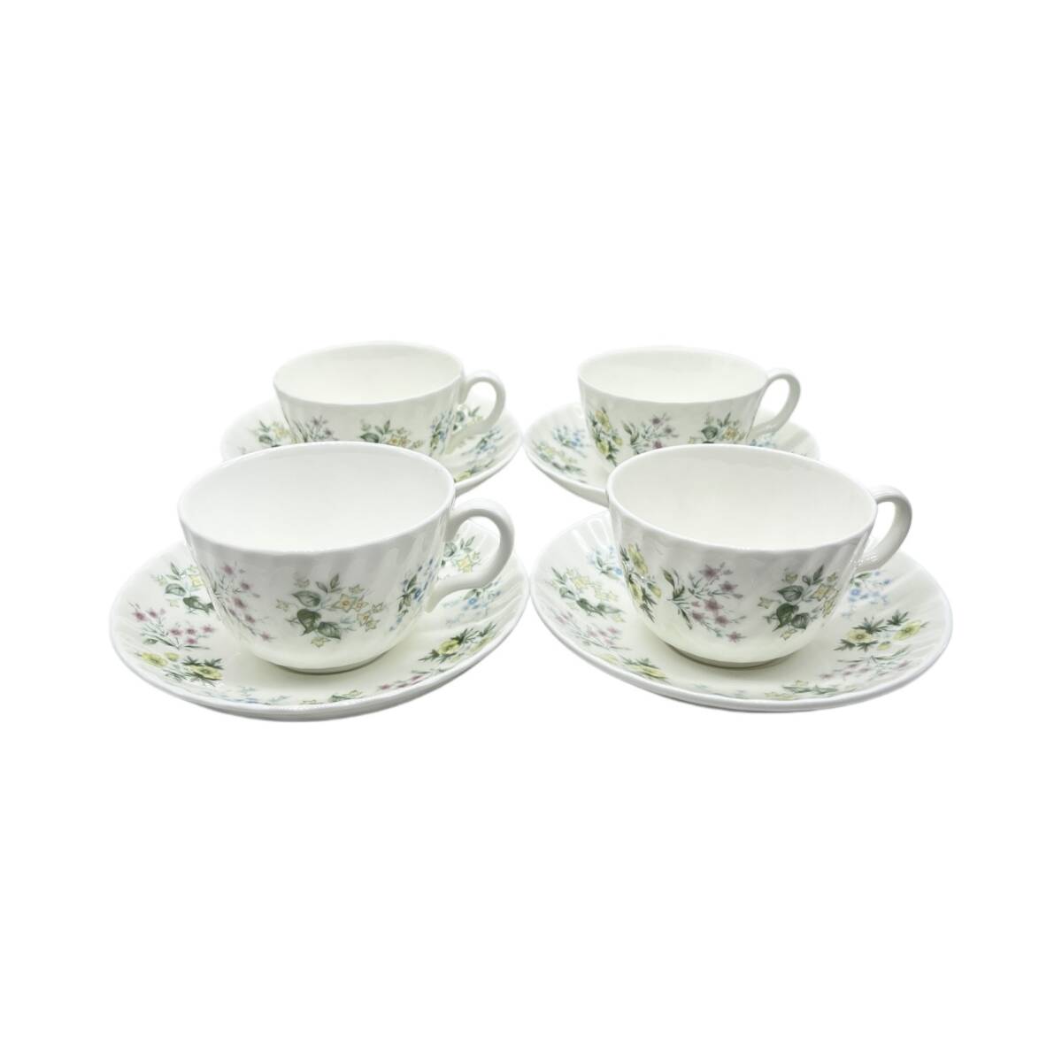 MINTON ミントン SPRING VALLEY スプリングバレー カップ＆ソーサー 4客セット ボーンチャイナ
