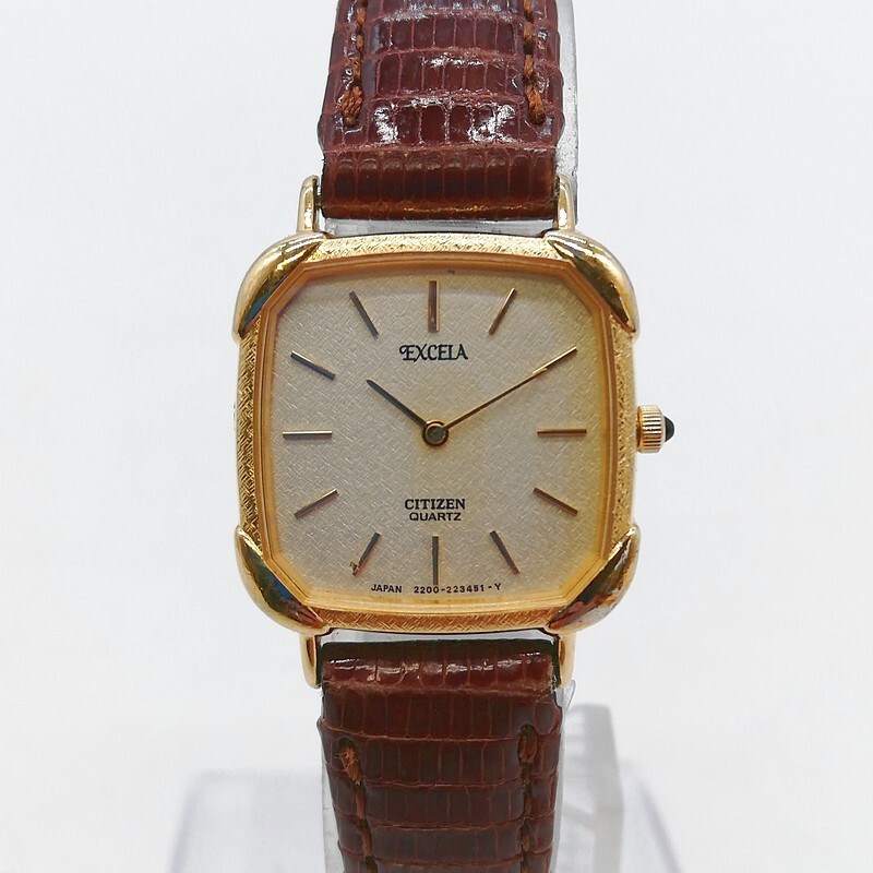 稼動品 美品 CITIZEN シチズン EXCELA エクセラ 2200-222547YO YP 金張り アンティーク レディース 55-74