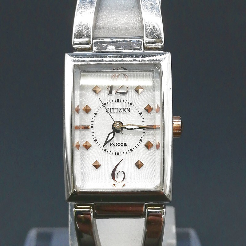 稼動品 美品 CITIZEN シチズン WICCA ウィッカ B035-S051312 エコドライブ レディース 純正ベルト 56-29