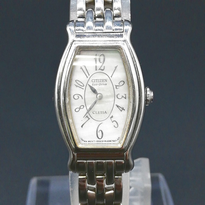 稼動品 CITIZEN シチズン CLETIA B023-K004292 CK シルバー トノー エコドライブ レディース ヴィンテージ アンティーク 56-33