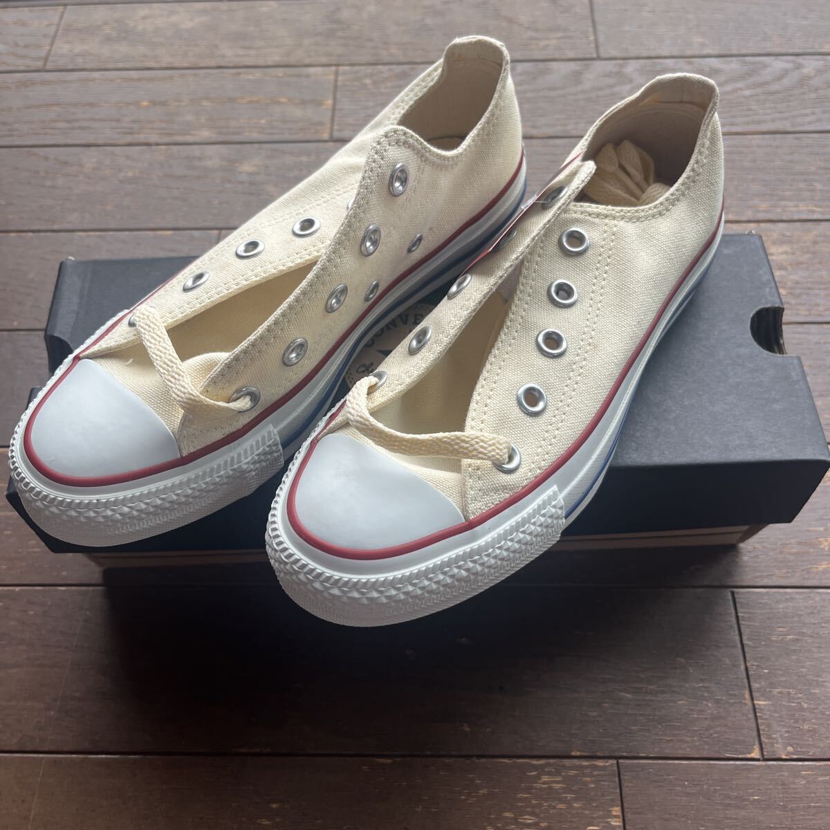 CONVERSE CANVAS ALL STAR OX 生成り ローカット スニーカー コンバース オールスター　22.5cm JPN 3.5 USA