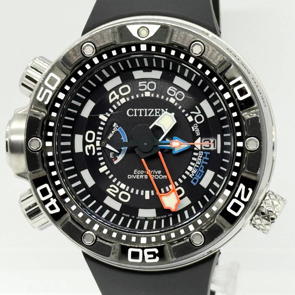 CITIZEN シチズン プロマスター アクアランド S092183 SS/ラバー ブラック エコドライブ メンズ 腕時計 稼働品
